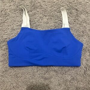 Fabletics Sports Bra with Blue/Purple With White Straps